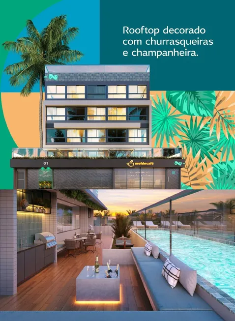 Foto 1 de Apartamento com 1 Quarto à venda, 21m² em Maracaípe, Ipojuca