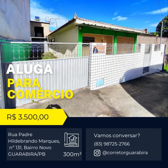 Foto 1 de Imóvel Comercial com 3 Quartos para alugar, 11343m² em Centro, Guarabira