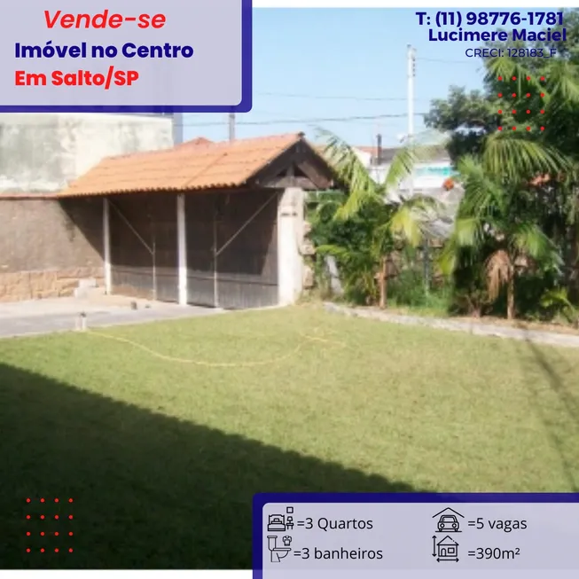 Foto 1 de Fazenda/Sítio com 3 Quartos à venda, 536m² em Centro, Salto