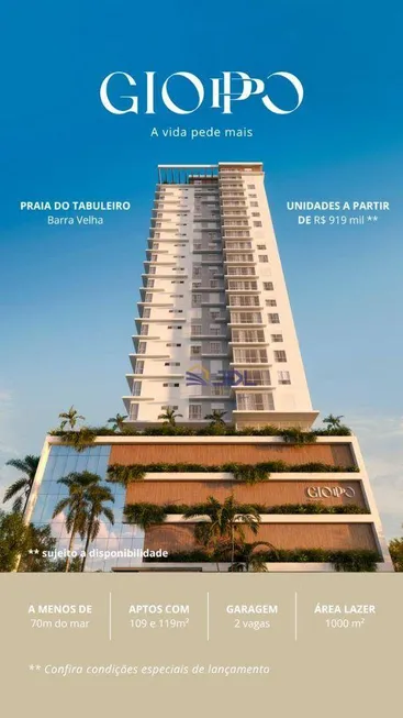 Foto 1 de Apartamento com 3 Quartos à venda, 119m² em Tabuleiro, Barra Velha