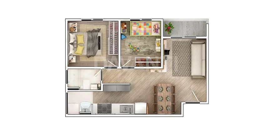 Foto 1 de Apartamento com 2 Quartos à venda, 47m² em Santa Claudina, Vinhedo