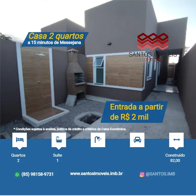 Foto 1 de Casa com 2 Quartos à venda, 82m² em Pedras, Fortaleza