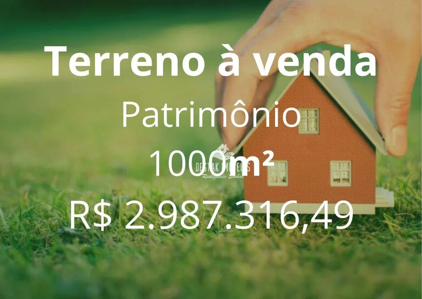 Foto 1 de Lote/Terreno à venda, 1000m² em Patrimônio, Uberlândia