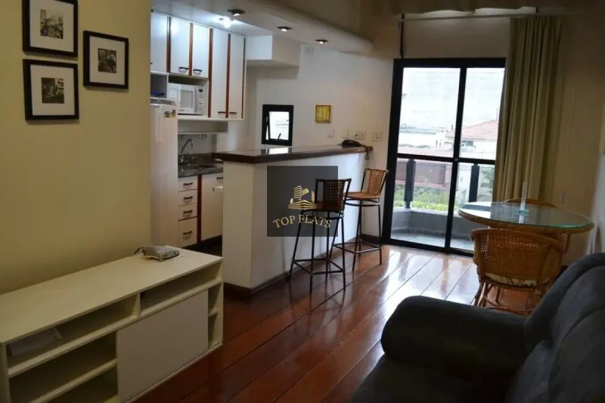 Foto 1 de Flat com 1 Quarto para venda ou aluguel, 52m² em Moema, São Paulo