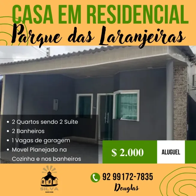 Foto 1 de Casa de Condomínio com 2 Quartos para alugar, 75m² em Flores, Manaus