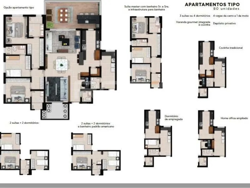 Foto 1 de Apartamento com 3 Quartos à venda, 196m² em Residencial Alto do Ipe, Ribeirão Preto