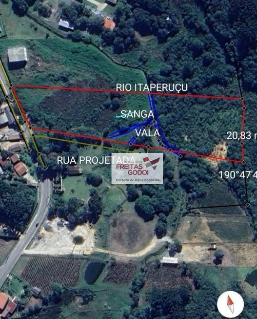 Foto 1 de Lote/Terreno à venda, 11714m² em , Itaperuçu