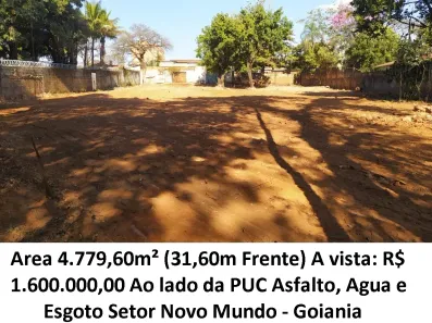 Lote/Terreno à venda, 7779m² no Jardim Novo Mundo, Goiânia