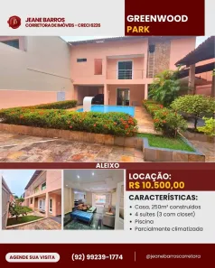 Casa de Condomínio com 4 Quartos para alugar, 250m² no Aleixo, Manaus