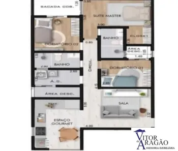 Apartamento com 3 Quartos à venda, 85m² no Tremembé, São Paulo