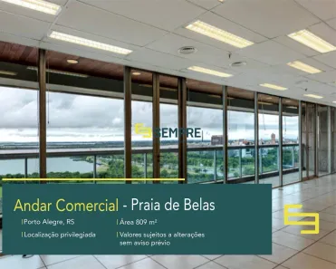 Sala Comercial para alugar, 809m² no Praia de Belas, Porto Alegre