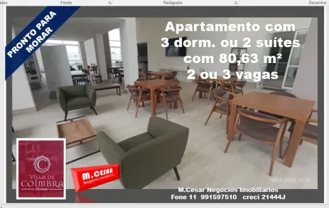 Apartamento com 3 Quartos à venda, 80m² no Cidade Mãe do Céu, São Paulo