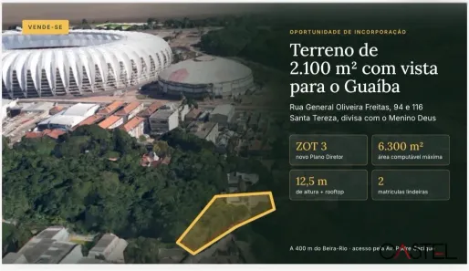 Lote/Terreno à venda, 2100m² no Santa Tereza, Porto Alegre