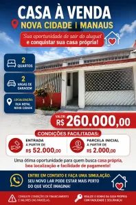 Casa com 2 Quartos à venda, 200m² no Nova Cidade, Manaus