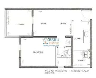Apartamento com 1 Quarto à venda, 42m² no Vila Buarque, São Paulo