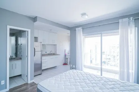 Apartamento com 1 Quarto para alugar, 36m² no Cidade Monções, São Paulo