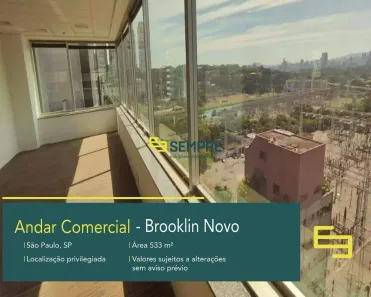 Imóvel Comercial para alugar, 533m² no Cidade Monções, São Paulo