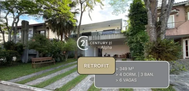 Casa de Condomínio com 4 Quartos para alugar, 349m² no Morada dos Pinheiros (Aldeia da Serra), Santana de Parnaíba