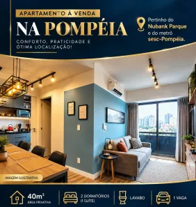 Apartamento com 2 Quartos à venda, 40m² no Vila Pompéia, São Paulo