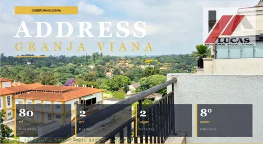 Apartamento com 2 Quartos à venda, 80m² no Granja Viana, Cotia
