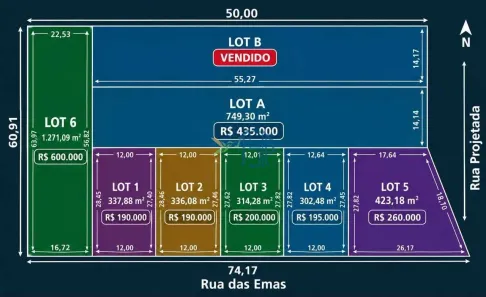 Lote/Terreno à venda, 337m² no , Tibau do Sul