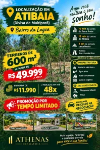 Lote/Terreno à venda, 600m² no Jardim Brasil, Atibaia