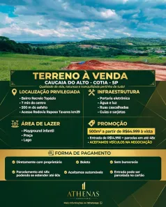 Lote/Terreno à venda, 500m² no Jardim São Luiz (Caucaia do Alto), Cotia