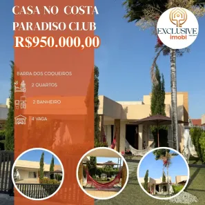 Casa de Condomínio com 2 Quartos à venda, 178m² no Costa Paradiso, Barra dos Coqueiros