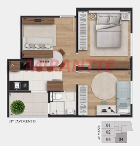 Apartamento com 1 Quarto à venda, 33m² no Vila Mazzei, São Paulo