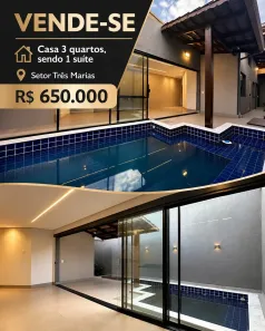 Casa com 3 Quartos à venda, 108m² no Setor Três Marias, Goiânia