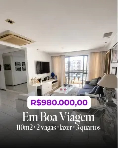 Apartamento com 3 Quartos à venda, 110m² no Boa Viagem, Recife