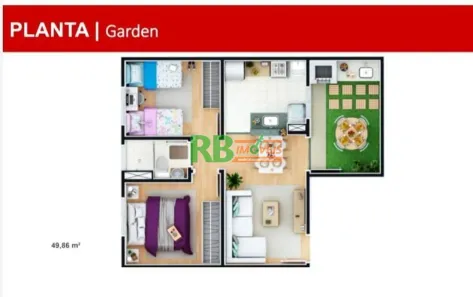 Apartamento com 2 Quartos para alugar, 46m² no João Aranha, Paulínia