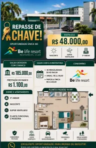 Apartamento com 2 Quartos à venda, 45m² no Miritiua, São José de Ribamar