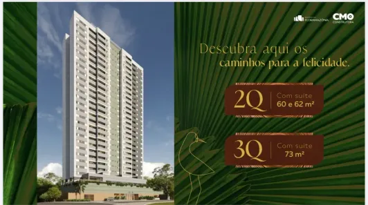 Apartamento com 2 Quartos à venda, 60m² no Parque Amazônia, Goiânia