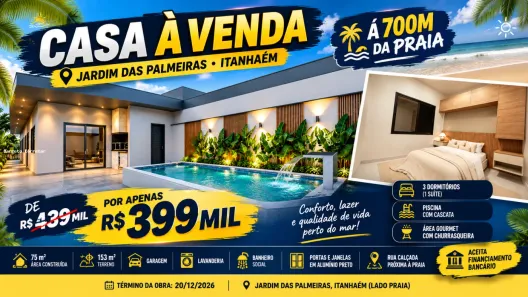 Casa com 3 Quartos à venda, 153m² no Jardim das Palmeiras, Itanhaém