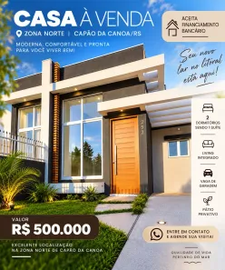 Casa com 2 Quartos à venda, 75m² no Praia Zona Norte, Capão da Canoa