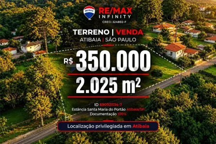 Lote/Terreno à venda, 2025m² no Estância Santa Maria do Portão, Atibaia