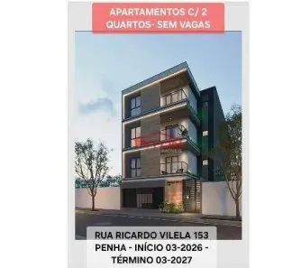 Apartamento com 2 Quartos à venda, 37m² no Penha de França, São Paulo