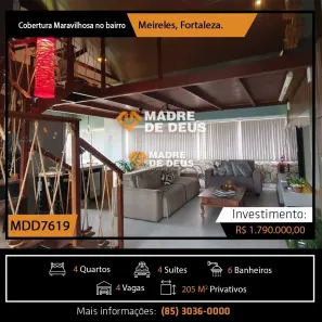 Cobertura com 4 Quartos à venda, 206m² no Meireles, Fortaleza