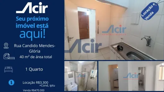 Apartamento com 1 Quarto para alugar, 39m² no Glória, Rio de Janeiro