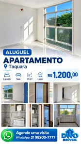 Apartamento com 1 Quarto para alugar, 45m² no Taquara, Rio de Janeiro