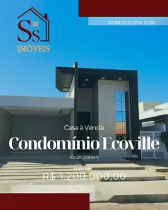 Casa de Condomínio com 3 Quartos à venda, 195m² no Rincão, Mossoró