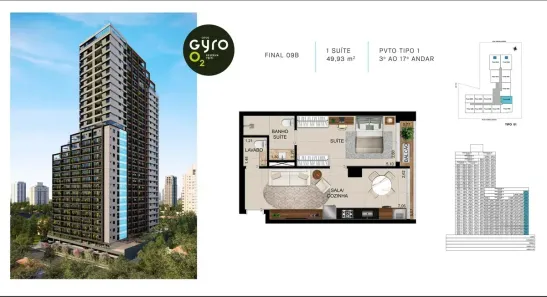 Apartamento com 1 Quarto à venda, 49m² no Serrinha, Goiânia