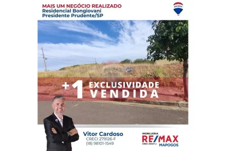 Lote/Terreno à venda, 180m² no Residencial Bongiovani, Presidente Prudente