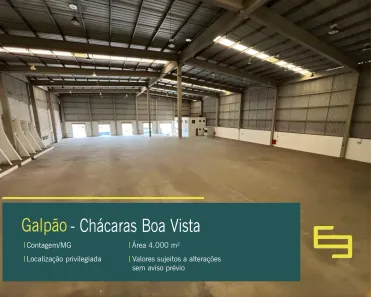 Galpão/Depósito/Armazém para alugar, 4000m² no Chácaras Boa Vista, Contagem