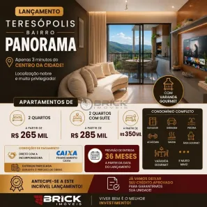 Apartamento com 2 Quartos à venda, 50m² no Panorama, Teresópolis