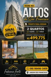 Apartamento com 2 Quartos à venda, 57m² no Jardim São Francisco, São Luís