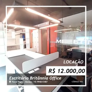 Sala Comercial para alugar, 66m² no Ponta Negra, Manaus