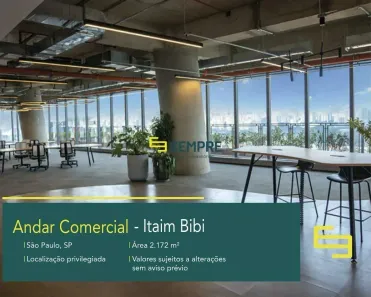 Sala Comercial para alugar, 2172m² no Itaim Bibi, São Paulo