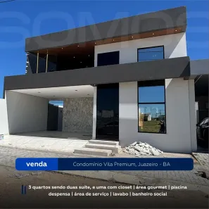 Casa de Condomínio com 3 Quartos à venda, 10m² no Pedra do Lord, Juazeiro